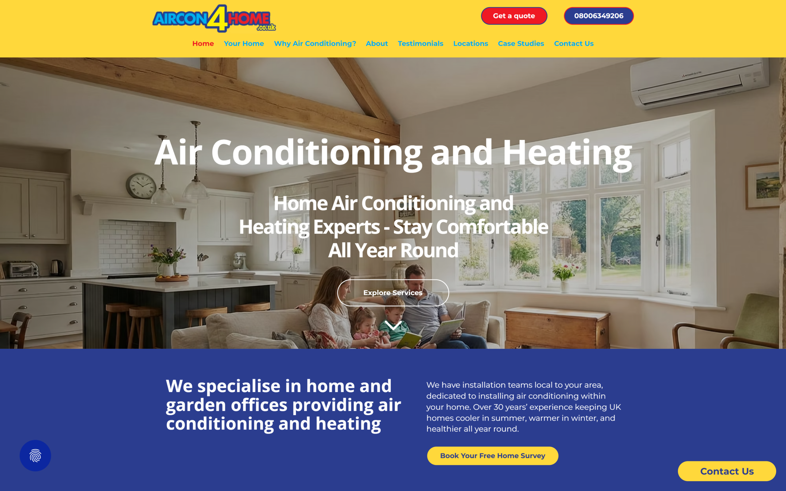 Aircon for Home website built on Wix by SN Web Works