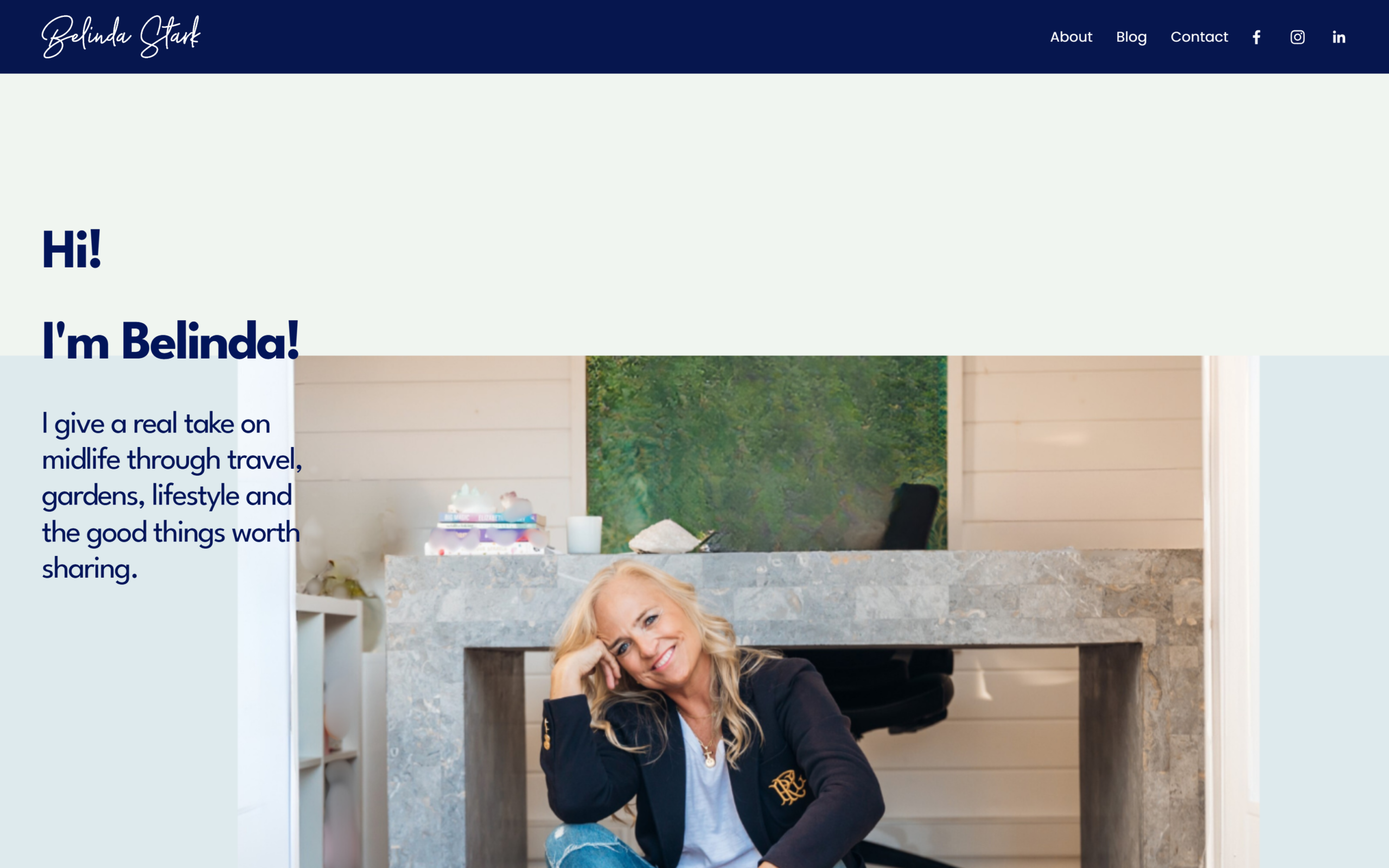 Belinda Stark website built on Squarespace by SN Web Works