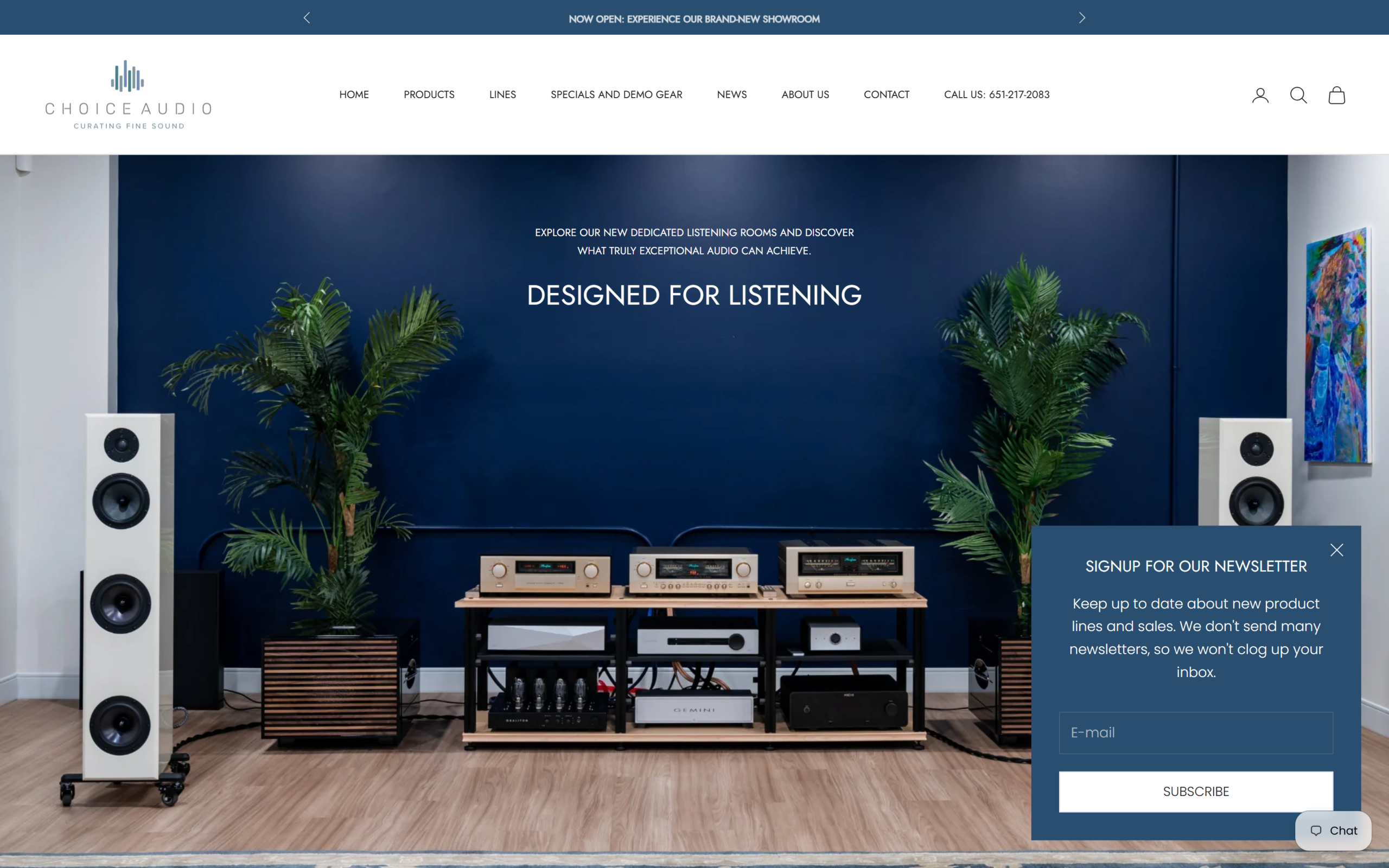 Choice Audio website built on Shopify by SN Web Works