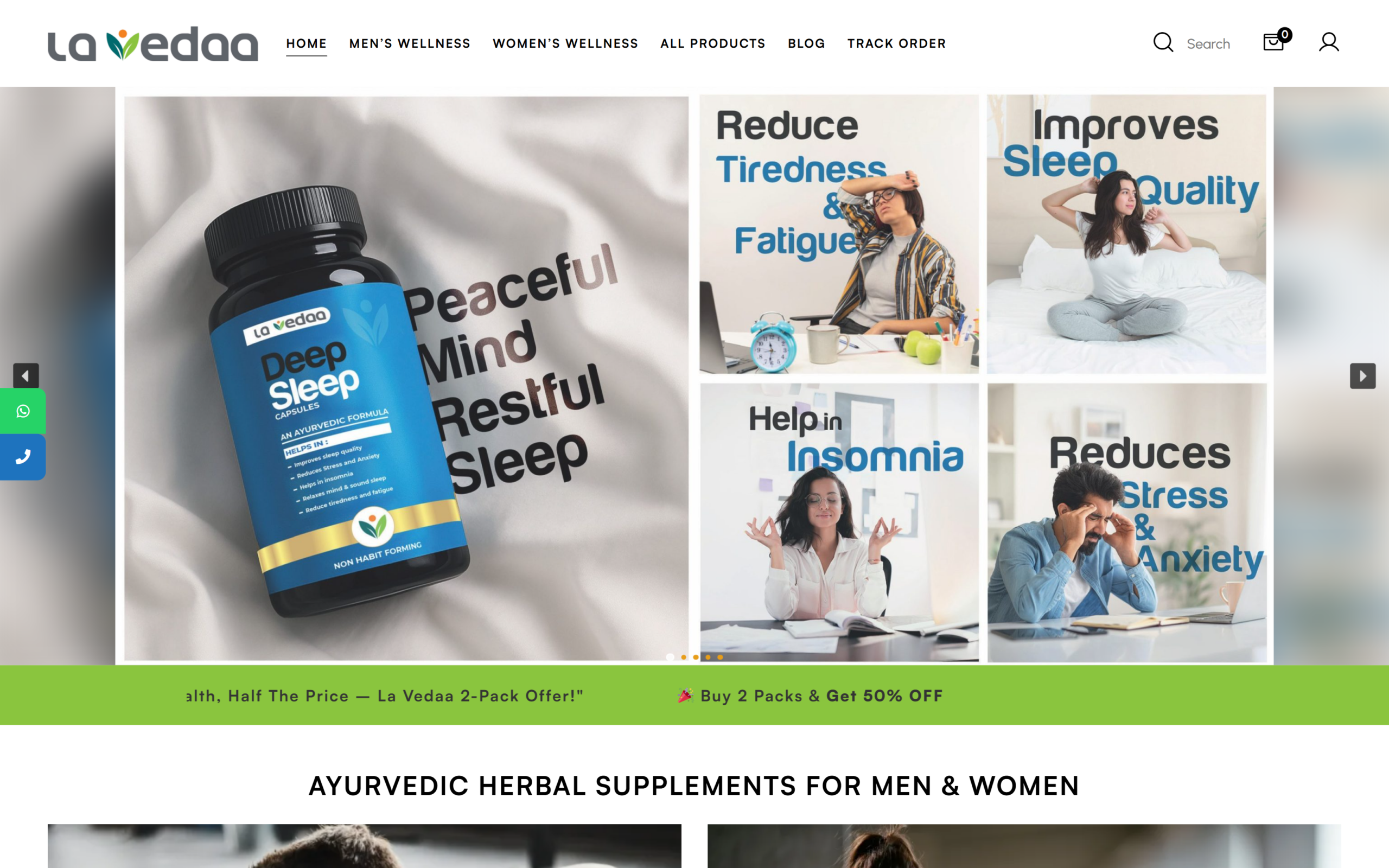 La-Vedaa website built on WordPress by SN Web Works